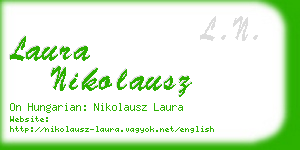 laura nikolausz business card